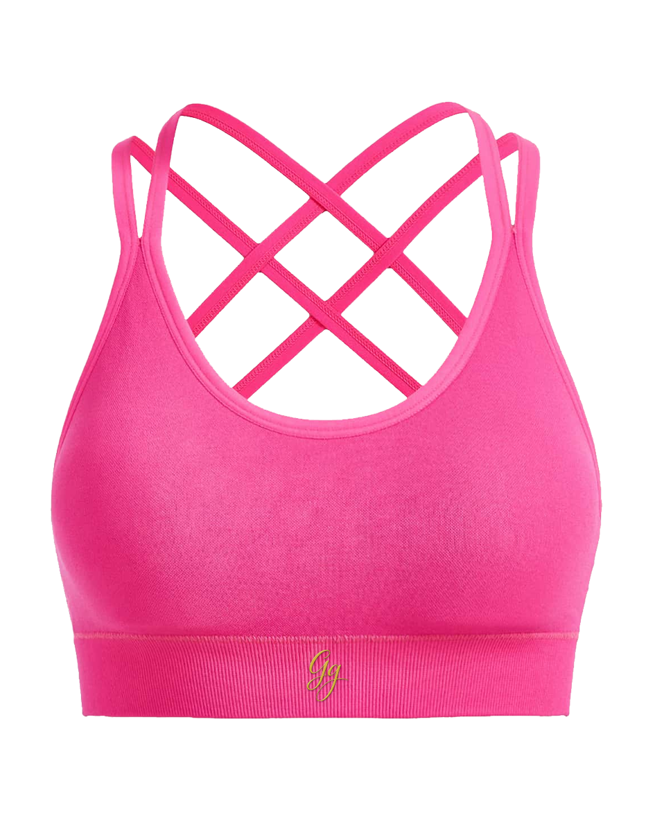 Crisscross Seamless Sports Bra - Bubblegum Pink