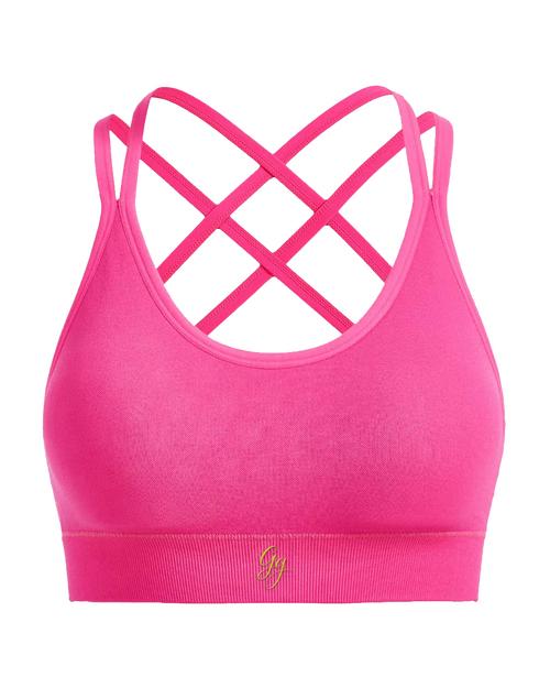 Crisscross Seamless Sports Bra - Bubblegum Pink