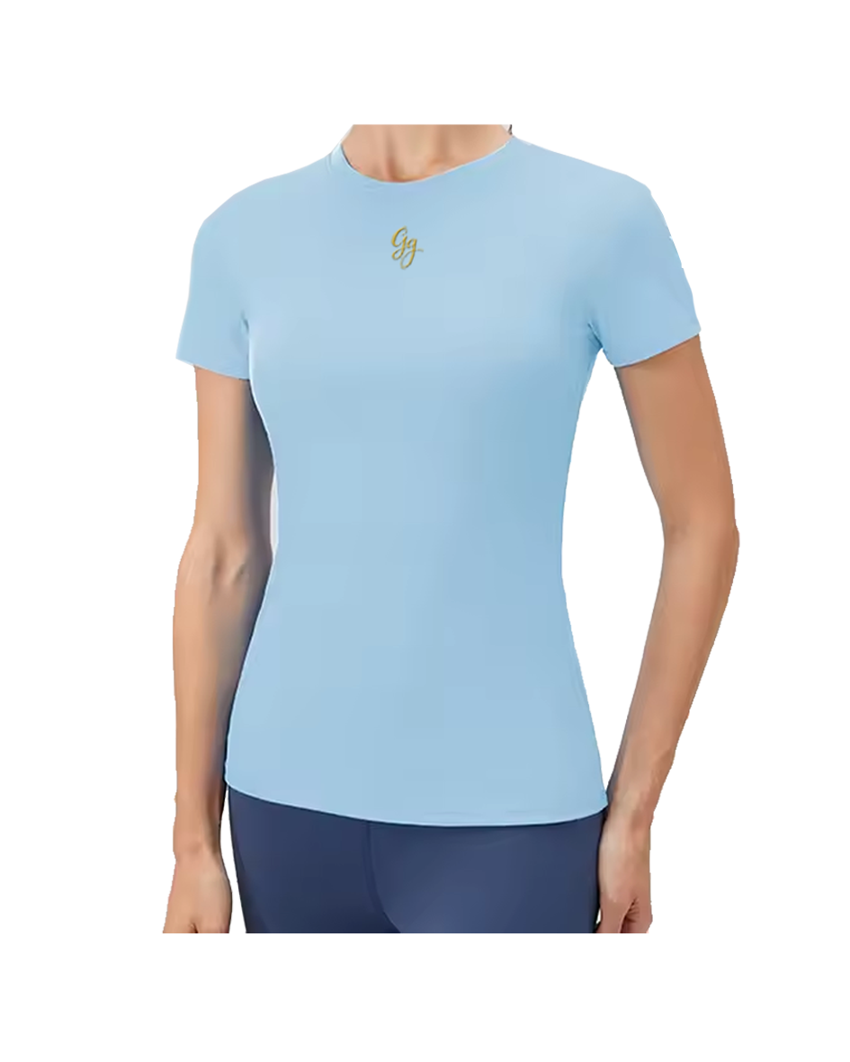 Gg Luxe Fitted Tee - Sky Blue