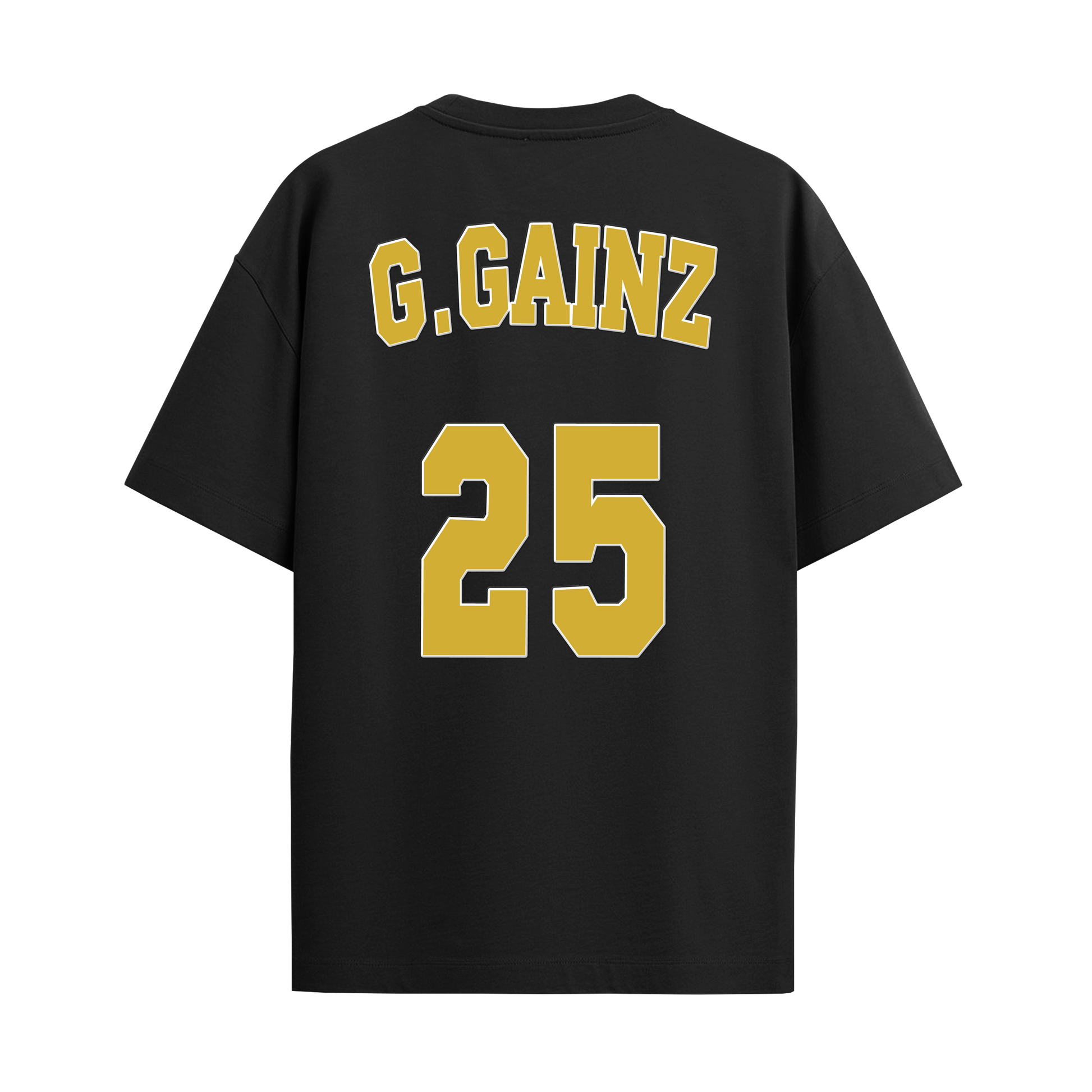 G.GAINZ Oversize Tee - Jersey Print Gold