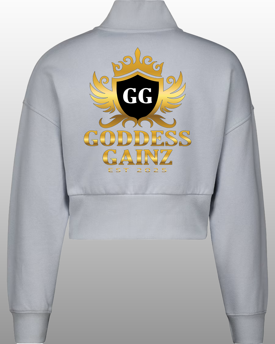 Goddess Gainz - ¼ Zip Jacket Light Blue