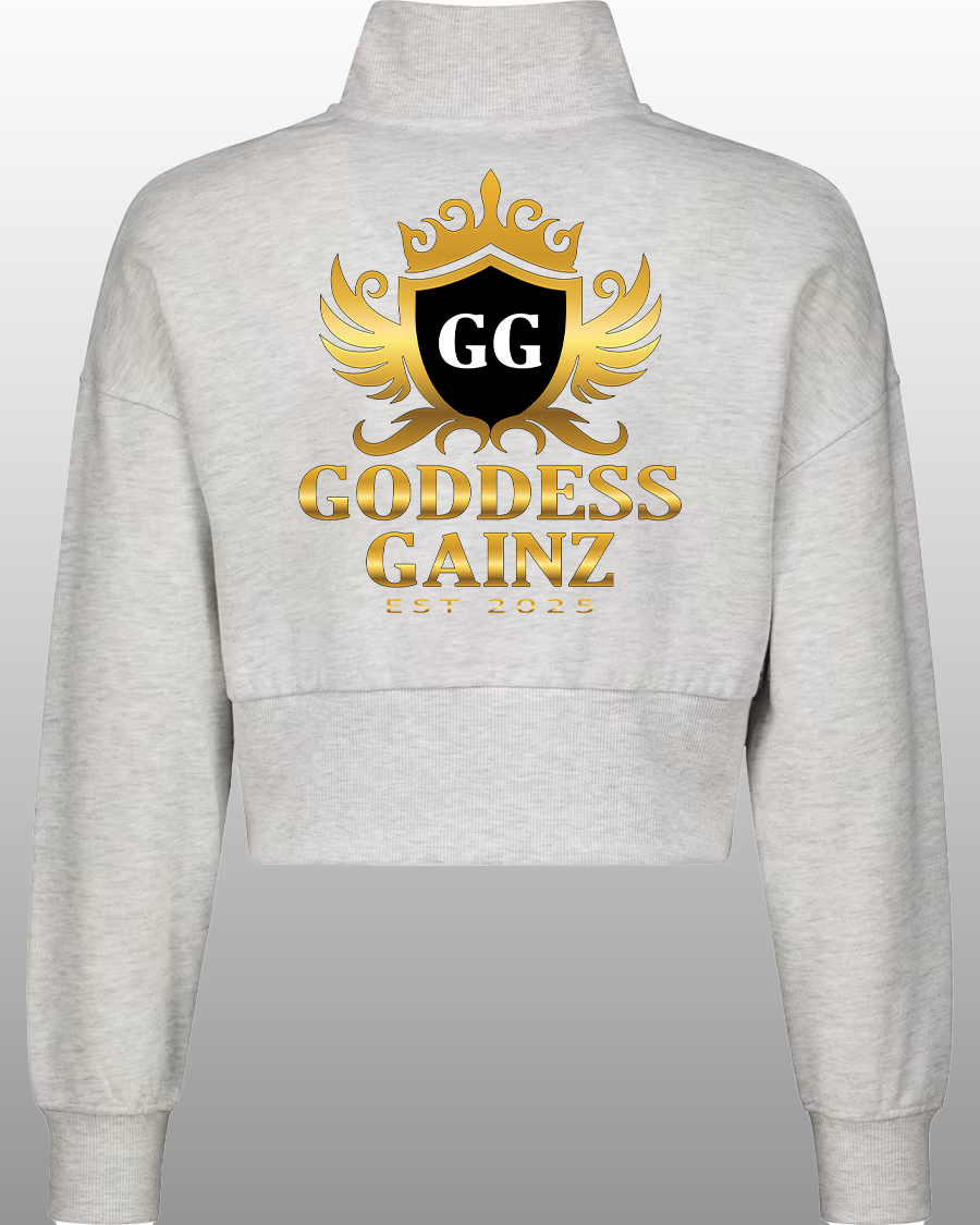 Goddess Gainz - ¼ Zip Jacket Light Grey