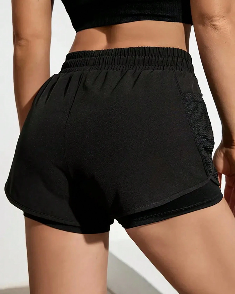 GG Luxe - Mesh Pocket Sports Shorts - Black
