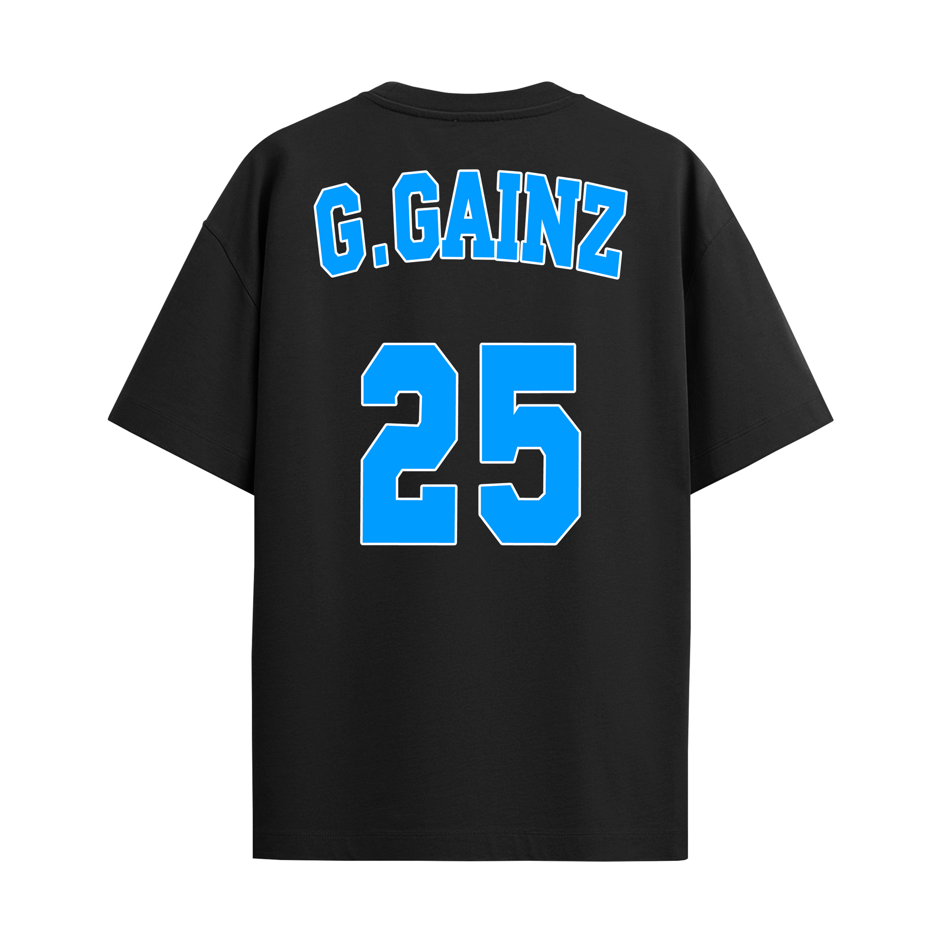 G.GAINZ Oversize Tee - Jersey Print Bubblegum Blue from $45