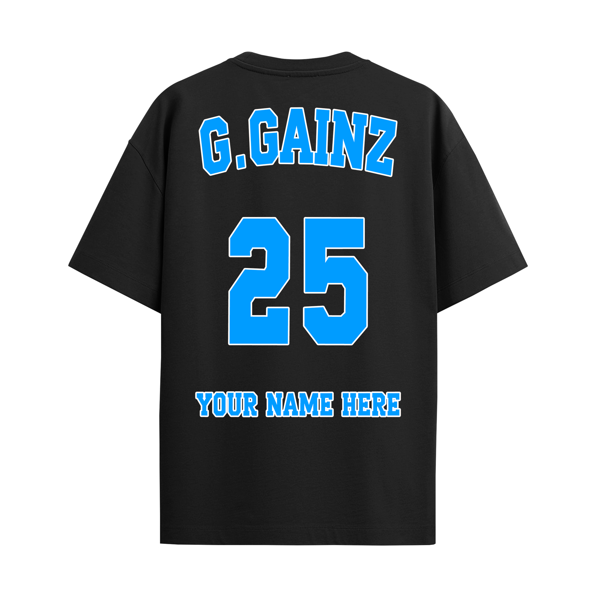 G.GAINZ Oversize Tee - Jersey Print Bubblegum Blue from $45