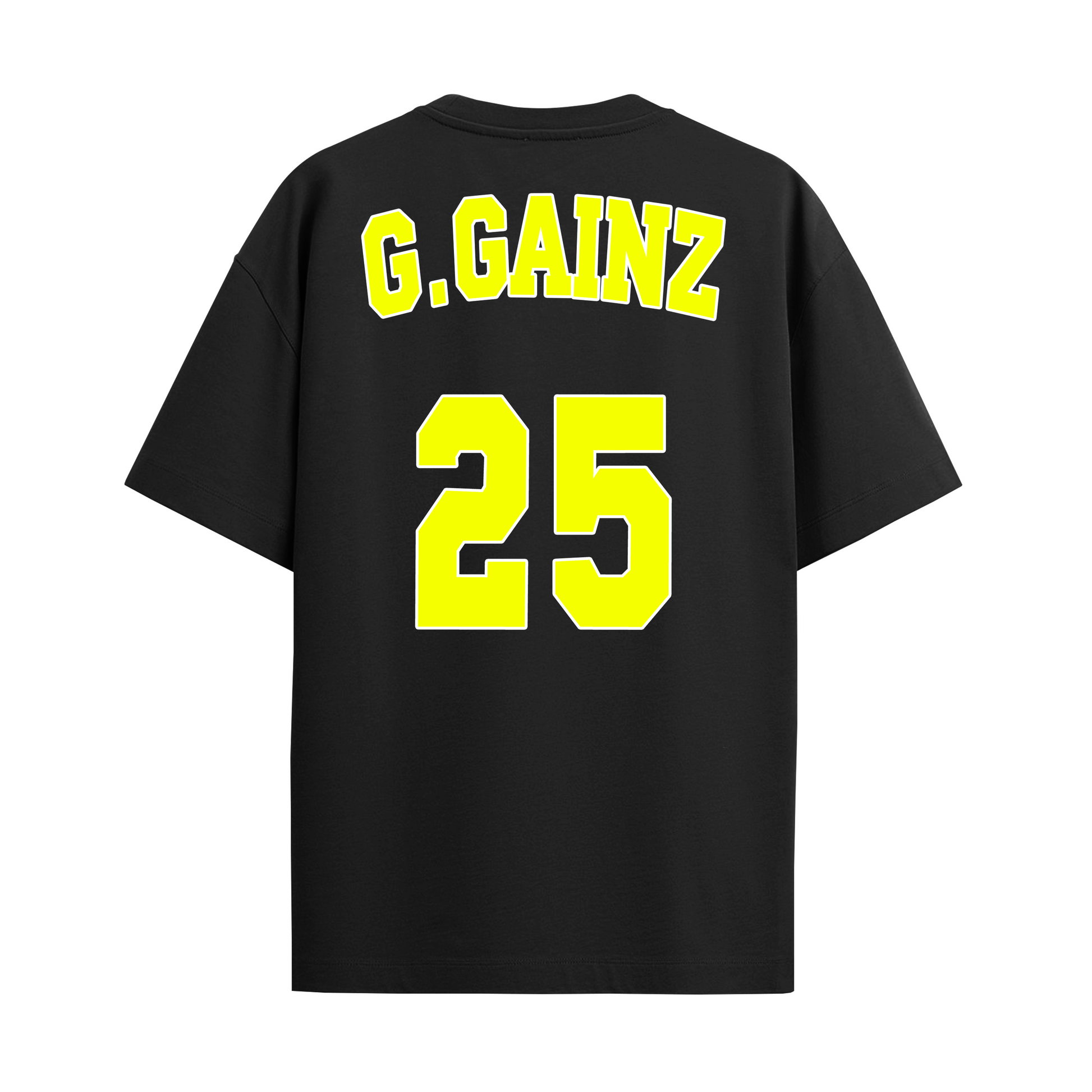 G.GAINZ Oversize Tee - Jersey Print Bubblegum Yellow from $45